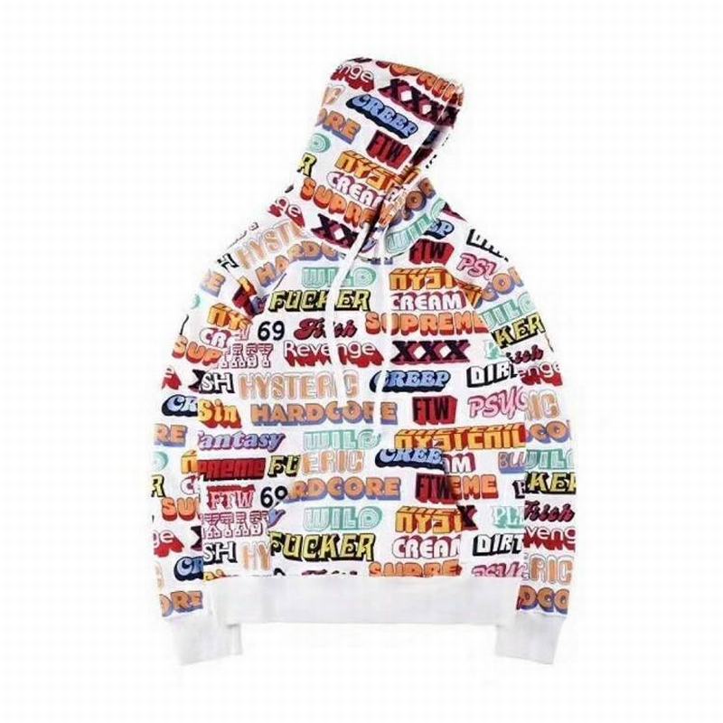 Supreme 17FW Hysteric Glamour Text letter Hoodie